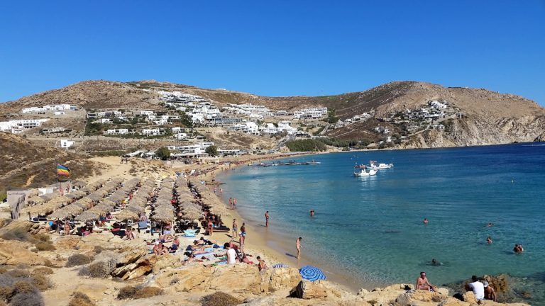 Mykonos gay beach schwuler Strand Elia