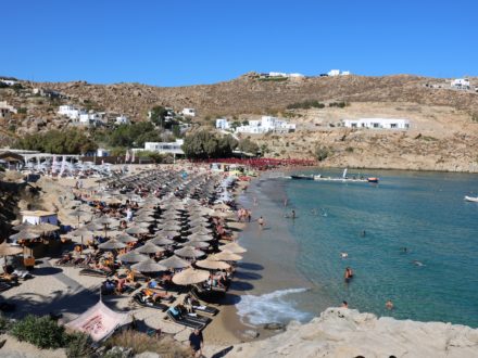 Mykonos gay beach schwuler Strand Jackie O