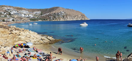 Mykonos gay schwul Hotel Strand Reise