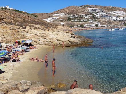 Mykonos gay beach schwuler Strand Elia