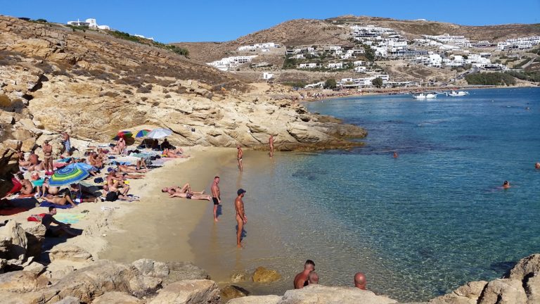 Mykonos gay beach schwuler Strand Elia