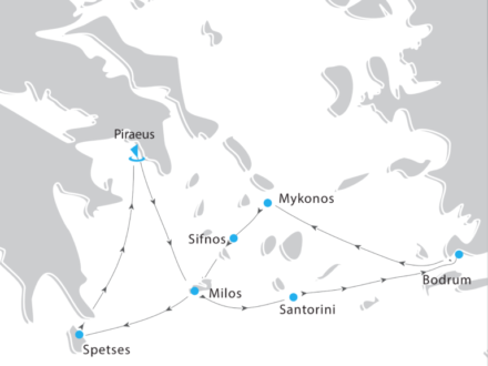 schwule Kreuzfahrt Griechenland Mykonos Santorini Segelschif