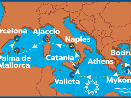 Atlantis Gay Kreuzfahrt 2024 Athen Barcelona Map