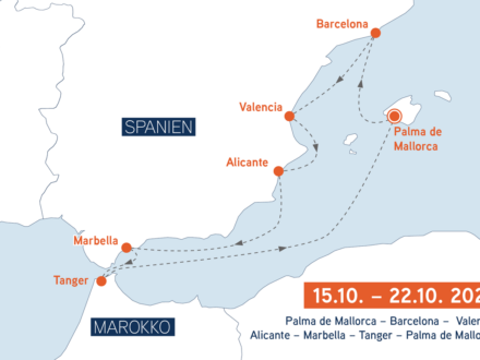 schwule Kreuzfahrt gay Cruise 2027 Mittelmeer Spartacus Route