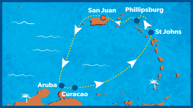 Atlantis Karibik gay cruise Virgin 2027 Route